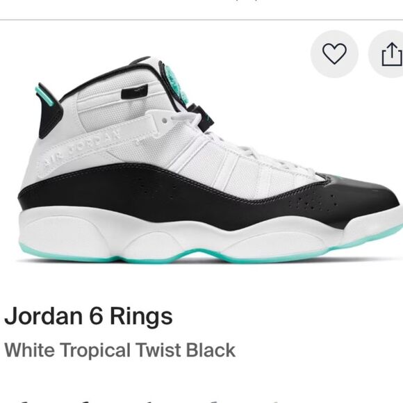 Nike Air Jordan 6 Rings 322992-115 White Tropical Twist Athletic Shoes 12 main image 7